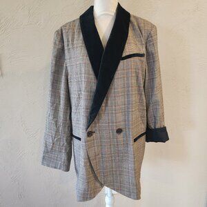 Free People Oversized Blazer with Velvet Details